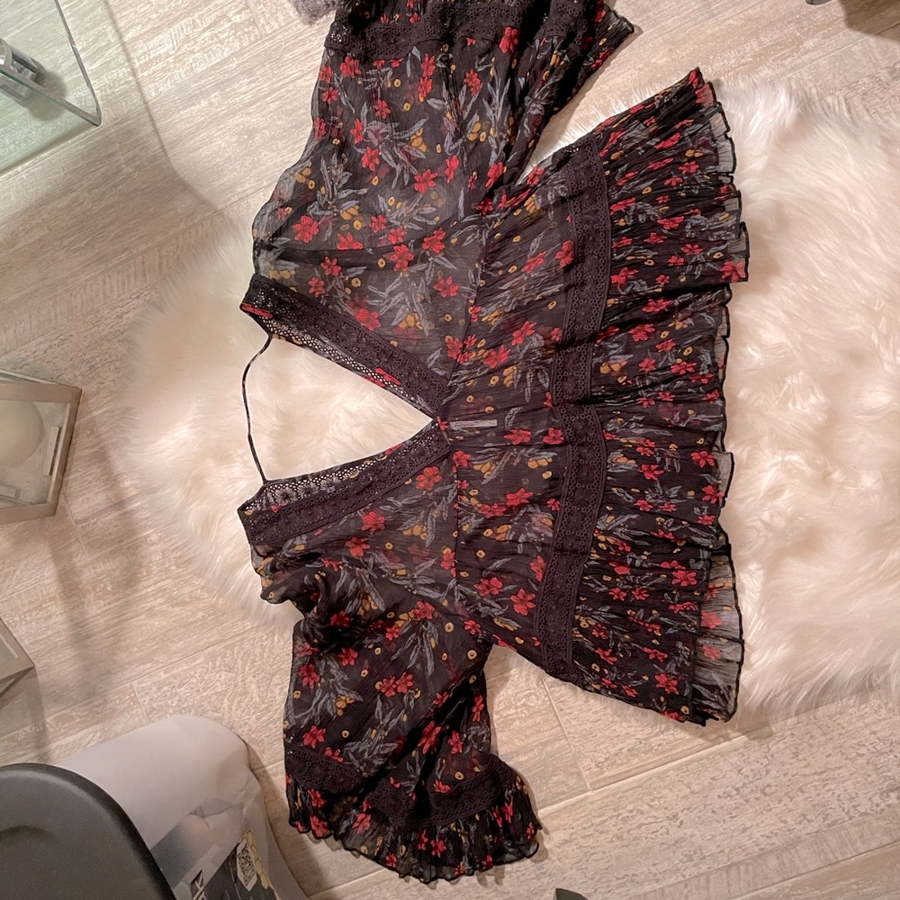 FREE PEOPLE see through blouse